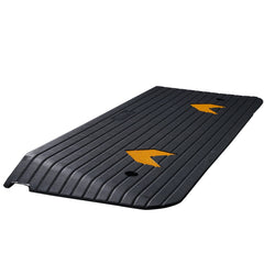 Rubber Threshold Ramp, 5 cm Rise Threshold Ramp Doorway, Recycled Rubber Power Threshold Ramp Rated 15 tons Load Capacity, Non-Slip Surface Rubber Solid Threshold Ramp for Wheelchair and Scooter
