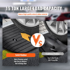 Upgraded Rubber Threshold Ramp, 2.5 cm Rise Wheelchair Ramp Doorway, Natural Curb Ramp Rated 15 tons Load Capacity, Non-Slip Textured Surface Rubber Curb Ramp for Wheelchair and Scooter