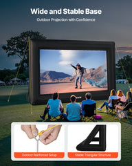 16 ft Inflatable Movie Screen 16:9 600D Movie Projector with Portable Bag