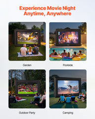 16 ft Inflatable Movie Screen 16:9 600D Movie Projector with Portable Bag