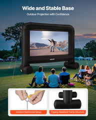 15 ft Inflatable Movie Screen 16:9 600D Movie Projector with Portable Bag