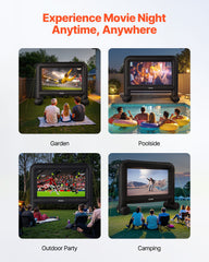 15 ft Inflatable Movie Screen 16:9 600D Movie Projector with Portable Bag