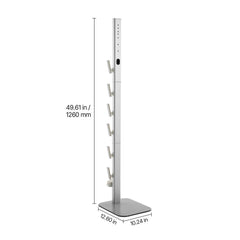 Vacuum Stand, Compatible with Dyson G5 V15 V12 V11 V10 V8 V7 V6 Series Upright Vacuums Cleaners & Accessories, Stable Vacuum Stand Holder with 6 Hooks and Non-slip Footpads, Gray