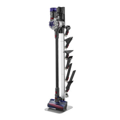 Vacuum Stand, Compatible with Dyson G5 V15 V12 V11 V10 V8 V7 V6 Series Upright Vacuums Cleaners & Accessories, Stable Vacuum Stand Holder with 6 Hooks and Non-slip Footpads, Gray