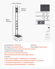 Vacuum Stand, Compatible With Dyson V6 V7 V8 V10 V11 V15, Stable Vacuum Stand Holder with 4 Hooks for Dyson DC30 DC31 DC34 DC35 DC58 DC59 DC62 D74 Cordless Upright Vacuum Cleaners & Accessories