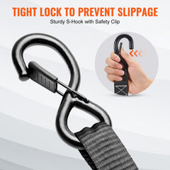 4 Pack Ratchet Tie Down Straps 5208 lbs 1.6