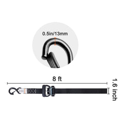 4 Pack Ratchet Tie Down Straps 5208 lbs 1.6