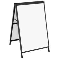 A Frame Sidewalk Sign, 61x91cm Heavy Duty Slide-in Signboard Holder, Double-Sided Folding Sandwich Board Signs, Steel Pavement Sign Poster for Outdoor Business Street Advertising (Frame only)