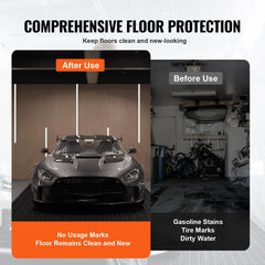 Diamond-Plate Rubber Flooring Roll, 3 mm x 4 ft x 10 ft Garage Floor Mat, SBR Rubber Garage Flooring Roll, Easy to Clean, Diamond Plate Rubber Mat for Under Cars, Garage Industry Gym, Black