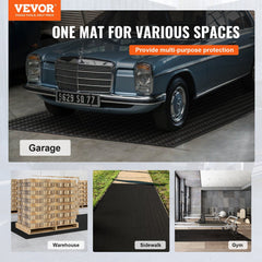 Diamond-Plate Rubber Flooring Roll, 3 mm x 4 ft x 6 ft Garage Floor Mat, SBR Rubber Garage Flooring Roll, Easy to Clean, Diamond Plate Rubber Mat for Under Cars, Garage Industry Gym, Black