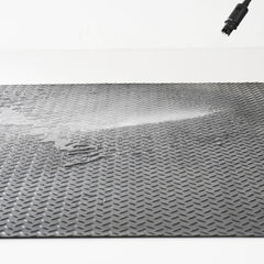 Diamond-Plate Rubber Flooring Roll, 3 mm x 4 ft x 6 ft Garage Floor Mat, SBR Rubber Garage Flooring Roll, Easy to Clean, Diamond Plate Rubber Mat for Under Cars, Garage Industry Gym, Black