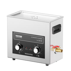 6L Ultrasonic Cleaner with Heater Timer & Basket, Professional Digital Sonic Cavitation Machine, 180W Cleaning Machine for Watch Instruments, Glasses, Coin, Metal Parts, Tool