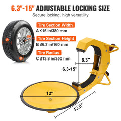 Wheel Lock Clamp, 2-Pack Trailer Wheel Lock, Heavy-Duty Anti Theft Tire Lock, Adjustable Tire Boot Lock Tire Claw, Trailer Wheel Locks for RV Trailers, Cars, Trucks, SUVs
