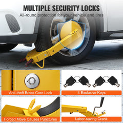 Wheel Lock Clamp, 2-Pack Trailer Wheel Lock, Heavy-Duty Anti Theft Tire Lock, Adjustable Tire Boot Lock Tire Claw, Trailer Wheel Locks for RV Trailers, Cars, Trucks, SUVs