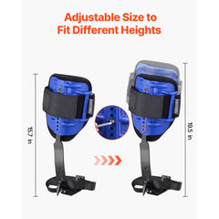 Tree Climbing Spikes Set, Height-Adjustable Tree Climbing Gear with Straps & Harness, 159 kg Load Capacity, Heavy Duty Steel Climb Spurs Arborist Equipment for Fruit Picking Hunting