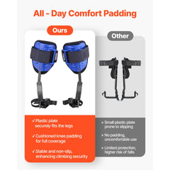 Tree Climbing Spikes Set, Height-Adjustable Tree Climbing Gear with Straps & Waist Harness, 159 kg Load Capacity, Heavy Duty Steel Climb Spurs Arborist Equipment for Fruit Picking Hunting