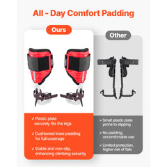 Tree Climbing Spikes Set, Height-Adjustable Tree Climbing Gear with Straps & Spike Protectors, 159 kg Load Capacity, Durable Aluminum Climb Spurs Arborist Equipment for Fruit Picking Hunting