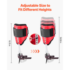 Tree Climbing Spikes Set, Height-Adjustable Tree Climbing Gear with Straps & Spike Protectors, 159 kg Load Capacity, Durable Aluminum Climb Spurs Arborist Equipment for Fruit Picking Hunting