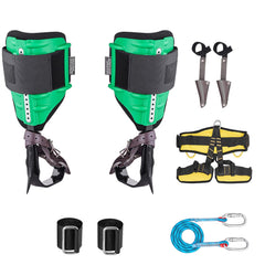 Tree Climbing Spikes Set, Height-Adjustable Tree Climbing Gear with Straps & Spike Protectors, 159 kg Load Capacity, Heavy Duty Steel Climb Spurs Arborist Equipment for Fruit Picking Hunting