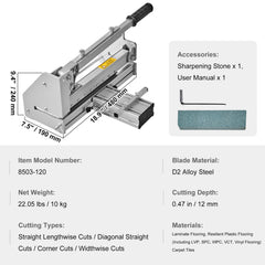 Floor Cutter 330mm, Cuts Vinyl Plank, Laminate, Engineered Hardwood, Siding, 12mm Cutting Depth Effortless And Easy Cutting, Vinyl Plank Cutter for LVP, WPC, SPC, LVT, VCT, PVC, and More