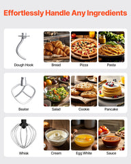 Stand Mixer 5.68 L Electric Dough Mixer 1100W 6 + P Speeds Food Beater