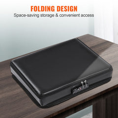 Fireproof Document Box, Fireproof Document Bag with Lock 2000_, Fireproof and Waterproof File Box 450x140x315 mm with Zipper & Handle, for Money, Documents, Jewelry and Passport