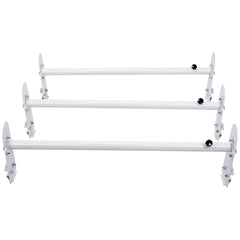 Van Roof Ladder Rack, 3 Bars Alloy Steel Roof Racks, 750 LBS Capacity Rain-Gutter Roof Rack, Adjustable Length 40.2" to 74.8", Van Ladder Rack Compatible with Chevrolet Express, GMC Savana, etc