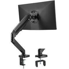 Single Monitor Mount, Supports 13"-32", 330-813 mm Screen, Fully Adjustable Gas Spring Monitor Arm, Hold up to 9.1 kg, Computer Monitor Stand Holder with C-Clamp/Grommet Mounting Base, VESA Mount Bracket