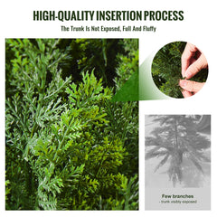 2 Pack 5' Artificial Cedar Topiary Tree Faux Plant UV Decor In/Outdoor