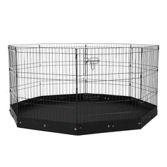 Dog Playpen, 8 Pcs 30"H x 24"W Panels Foldable Metal Pet Exercise Pen, Dog Fence Indoor and Outdoor Pen with Door, 600D Oxford Fabric Bottom Pad, Pet Playpen for Dogs, Cats, Other Small Animals