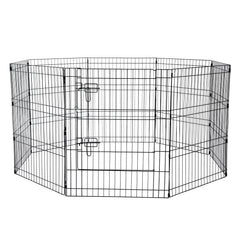 Dog Playpen, 8 Pcs 30"H x 24"W Panels Foldable Metal Pet Exercise Pen, Dog Fence Indoor and Outdoor Pen with Door, 600D Oxford Fabric Bottom Pad, Pet Playpen for Dogs, Cats, Other Small Animals