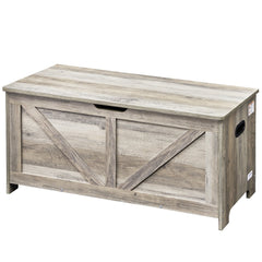 Kids Toy Storage Bench Wooden Toy Box Chest 38.98 x 15.55 x 18.9 in Gray