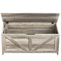 Kids Toy Storage Bench Wooden Toy Box Chest 38.98 x 15.55 x 18.9 in Gray