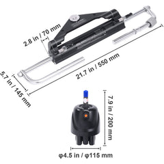 150HP Hydraulic Outboard Steering Kit Boat Marine System, Built-in Two-Way Lock Cylinder, 150HP Pump and High-Strength Nylon Hose for Single Station, Single-Engine use