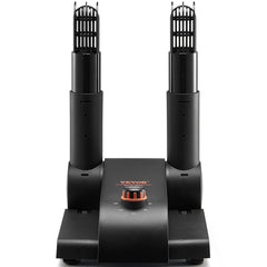 Foldable 2-Tube Shoe Dryer Boot Dryer with Heat Blower Black & Orange