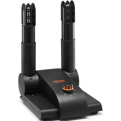 Foldable 2-Tube Shoe Dryer Boot Dryer with Heat Blower Black & Orange