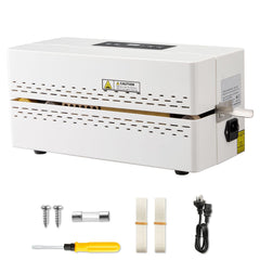 Continuous Sealing Machine, 8-12 mm Seal Width, Automatic Continuous Band Sealer with Digital Temperature Control, Automatic Shutdown, Portable Heat Sealing Machine for 0.06-0.2 mm Plastic Bags