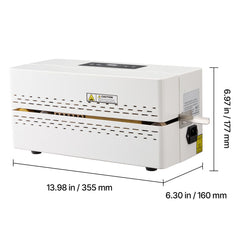 Continuous Sealing Machine, 8-12 mm Seal Width, Automatic Continuous Band Sealer with Digital Temperature Control, Automatic Shutdown, Portable Heat Sealing Machine for 0.06-0.2 mm Plastic Bags