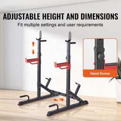 Squat Power Rack Adjustable Heavy Duty Barbell Weight Bench Press Stand