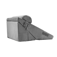 Bed Wedge Pillow for Sleeping, 3 Pcs Adjustable Orthopedic Bed Wedge Set, with Washable Cover & Foam Support, Post Surgery Pillow for Acid Reflux, Back Pain, Snoring Relief & GERD, Dark Grey