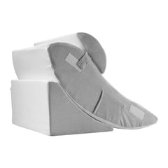Wedge Pillow for Sleeping, 4 Pcs Adjustable Orthopedic Bed Wedge Set, Support Leg Neck Shoulder, Post Surgery Pillow for Back Pain, Acid Reflux, Snoring Relief, Sitting up in Bed, White/Grey