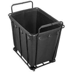 Laundry Cart, Rolling Grocery Utility Cart with Waterproof Liner & Swivel Wheels, 118 KG Large Load Capacity, Heavy Duty Shopping Basket for Laundry, Shopping, Camping, Grocery, Luggage, Black