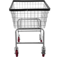 Wire Laundry Cart Wire Laundry Basket 2.8 Bushel Heavy Duty w/ 4'' Wheels