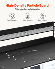 Washer Dryer Countertop with Shelf 54"x27" Wooden Washer Dryer Cover Black