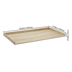 Washer Dryer Countertop, 54" x 27" Wooden Washer and Dryer Countertop, Water-Resistant Laundry Machine Topper Cover with Anti-Slip Pads, for Laundry Room Organization and Storage, Oak
