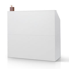 Reception Desk, 1180 x 500 x 1115 mm Rectangular Front Counter Table, Office Reception Desk, Retail Counter and Front Reception Counter, for Checkout, Lobby, Beauty Salon and Office, White