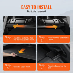 Retractable Cargo Cover for Jeep Grand Cherokee 2 Row 2022-2024 OEM Design