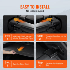 Retractable Cargo Cover for Toyota, Upgraded Waterproof Trunk Cover Security Shield Shade for Toyota RAV4 2019-2025 5-Seater, UV Resistant Rear Trunk Cover, Aluminum Alloy & PVC Leather Texture