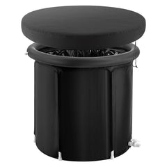 Ice Bath Tub, 80 cm Long Cold Water Therapy Plunge Tub for Athletes, Portable Outdoor Ice Barrel Plunge Pool for Recovery, 341L Inflatable Folding Bathtub with Cover, Home Ice Pod for Adult