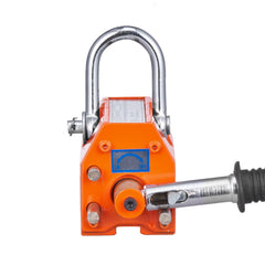Magnetic Lifter, 100 kg/220 lbs Pulling Capacity, 2.5 Safety Factor, Neodymium & Steel, Lifting Magnet with Release, Permanent Lift Magnets, Heavy Duty Magnet for Hoist, Shop Crane, Block, Board